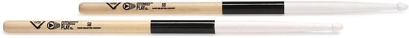 Vater Extended Play Drumsticks - 5B - Wood Tip (2-pack) Bundle image 1