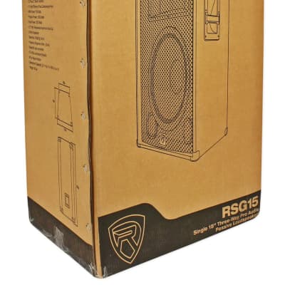 (2) Rockville RSG15.4 15" PA Speakers + Rockville RPA9 Amp + Stands+Cables+Case image 6