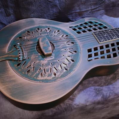 Duolian Resonator Guitar - Relic Brass Body image 5