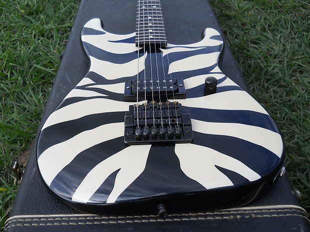 1984 Charvel San Dimas Black and White Stripes | The Music Zoo