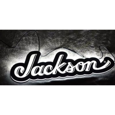 Jackson Guitars Logo LED Light Up Display Store Sign with Power Supply 18x6x1 image 3