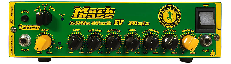 Markbass MBH110104 Littlemark Ninja 1000-Watt Bass Head Lime Green image 1