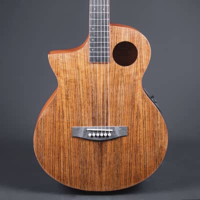 Lindo Left Handed Neptune SE V2 Electro Acoustic Guitar Mahogany and Walnut + Padded Gigbag for sale