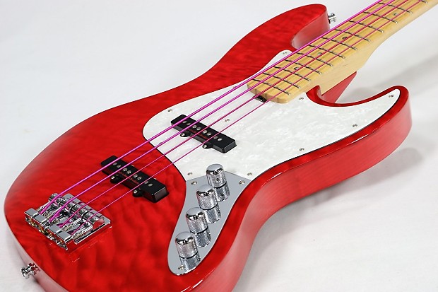 ESP Buzz Bass Tetsuya Model See Through Fiesta Red | Reverb