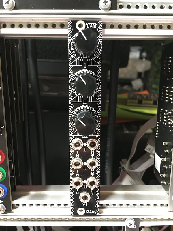 Zlob Modular Attenumixer 3 Channel Summed Attenuator Eurorack Reverb