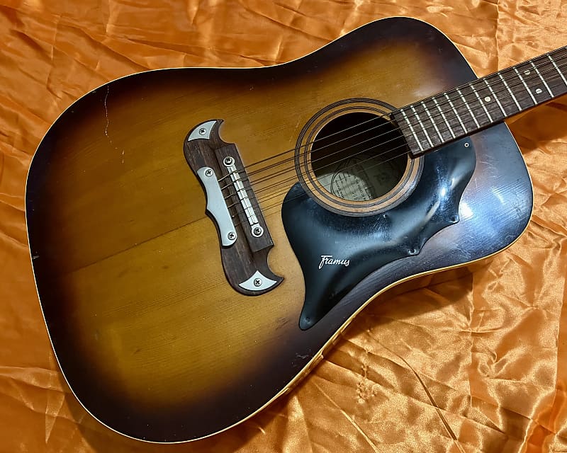 Vintage Framus Texan Acoustic Guitar 1960's - Sunburst | Reverb