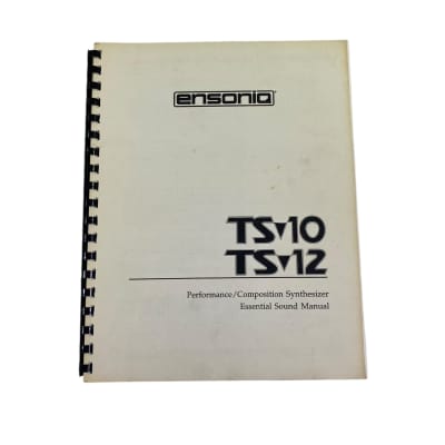 Ensoniq TS10/TS12 Essential Sound Manual