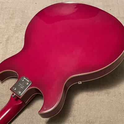 Vintage Silvertone 1460 Teisco Red Hollowbody Electric