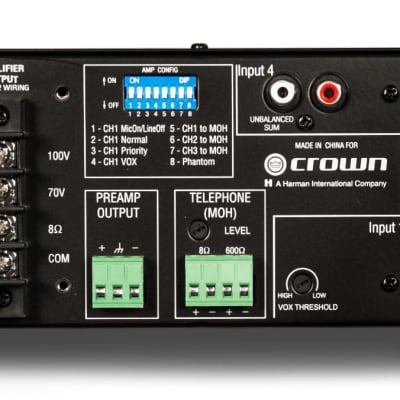 Crown Audio 160MA Four Input 60W Mixer-Amplifier image 4