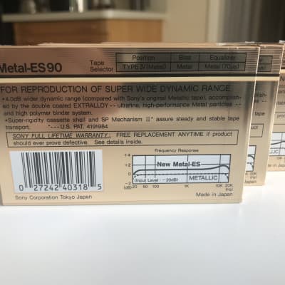 Sony Metal-ES 90 1986 Cassette Tapes (set of 3) image 4