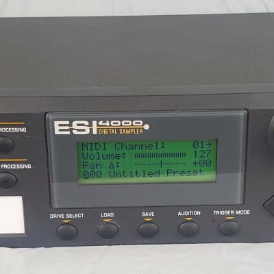 E-MU Systems ESI 4000 Rackmount 128-Voice Digital Sampler CF Flash drive 1998 - 2000 - Black