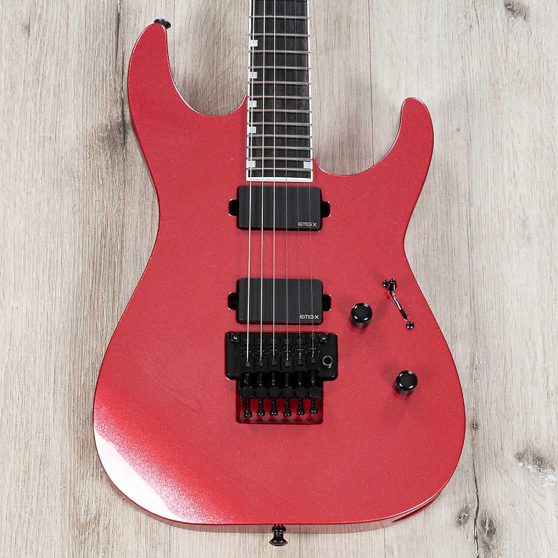 ESP USA M-II DX FR Guitar, Ebony Fretboard, EMG 81-X / 85-X, Magenta Pearl