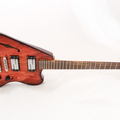 Steen "Carol" Semi Hollow Ash Body Thinline Ergonomic Electric Guitar w/case 1 of 1 image 4