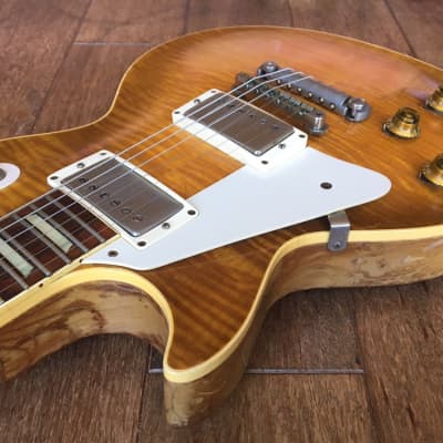 1959 Gibson Custom Les Paul Standard Reissue R9 Heavy Aged Sunburst by Historic Makeovers - Lefty/Lefthanded/Gaucher - Rare! image 3