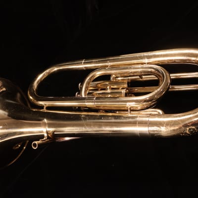 Holton B470R Collegiate Student Model 3-Valve Bb Baritone Horn 2010s - Clear-Lacquered Brass image 2
