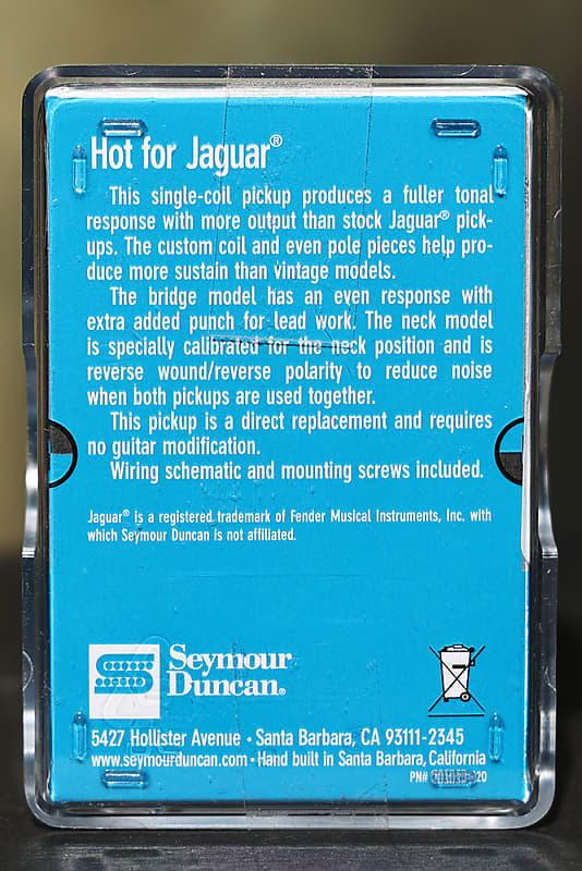 Seymour Duncan SJAG-2B Hot Jaguar Bridge Pickup for Fender Guitar 