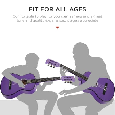 Best Choice Products Beginner Acoustic Guitar Set w/ Case, Strap, Strings - 38in-Natural Mahogany image 11