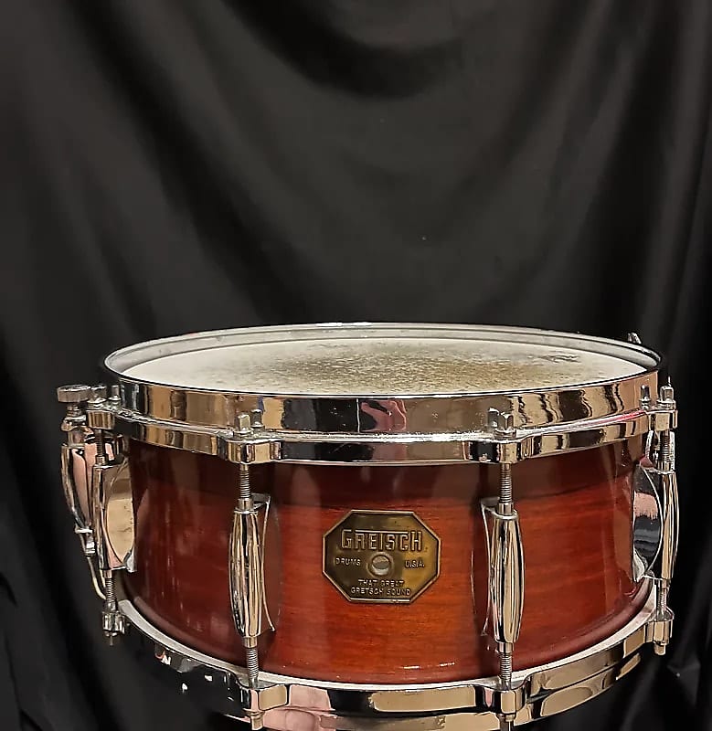 Gretsch Vintage Snare Drum 5.5" x 14" Walnut1970s Reverb