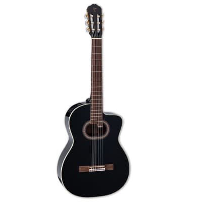 Takamine GC6CE Classical Cutaway Acoustic Electric Guitar, Black Gloss for sale
