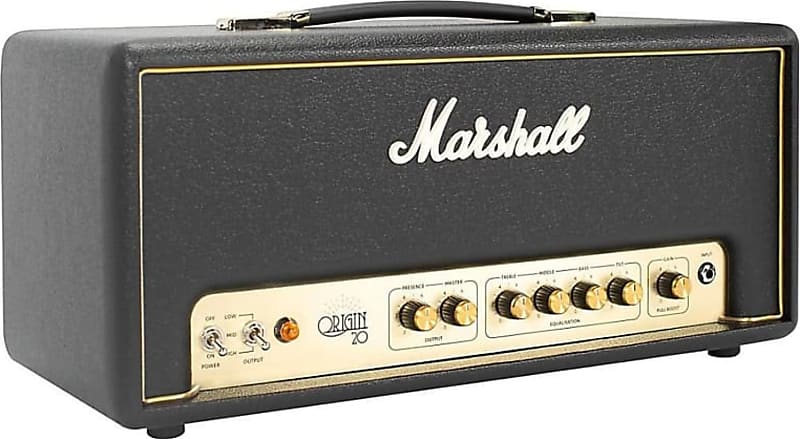 Marshall Origin 20H Electric Guitar Tube Head, 20W, Black image 1