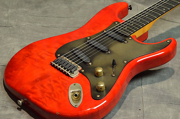 Moon ST Stratocaster Type Trans Red | Reverb
