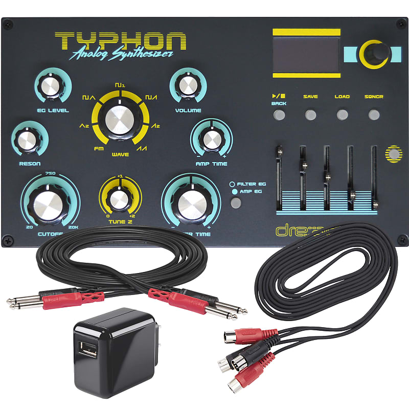 Dreadbox Typhon Desktop Monophonic Analog Synthesizer - Power & Cable Kit image 1