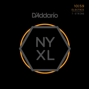 D'Addario NYXL1059 Nickel Wound 7-String Electric Guitar Strings, Regular Light Gauge