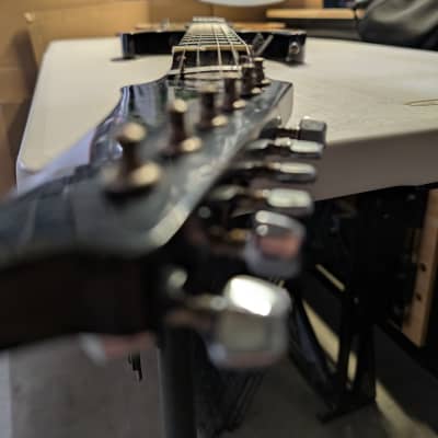 Rockster Super Strat Solid Body Electric Guitar Dragon 80's Tattoo Project Non-functioning image 13