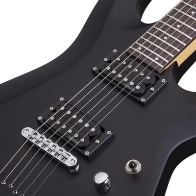Schecter C-6 Deluxe Solid-Body Electric Guitar - Satin Black (430) image 2