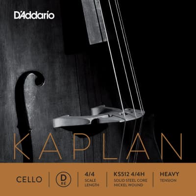 D'Addario Kaplan Cello Single D String, 4/4 Scale, Heavy Tension