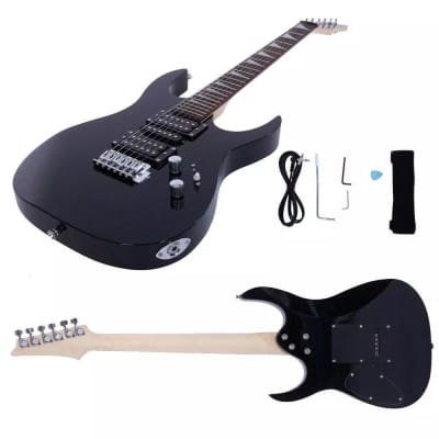 Maple Wood Right Handed Electric Guitar Set - Black image 2