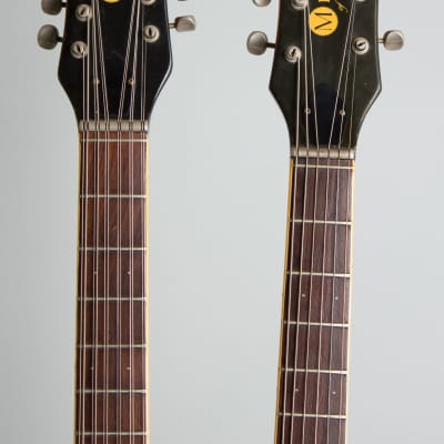 Mosrite  Doubleneck Solid Body Electric Guitar (1967), ser. #2J467, black tolex hard shell case. image 5