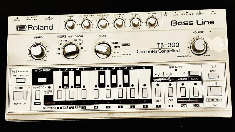 Roland TB-303 Bassline Synthesizer Module 1981 - 1984 - Silver image 1