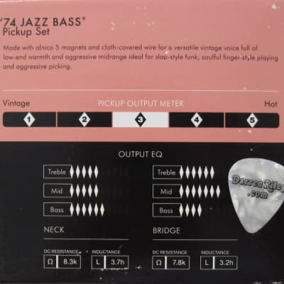 Fender American Vintage '74 Jazz Bass Pickups Set 0992243000 image 2