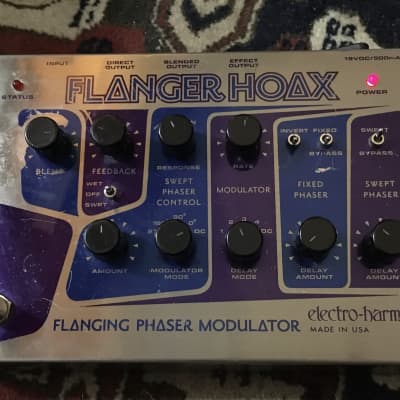 Electro-Harmonix Flanger Hoax Phaser / Flanger Modulator 2010s - Blue / Purple image 3