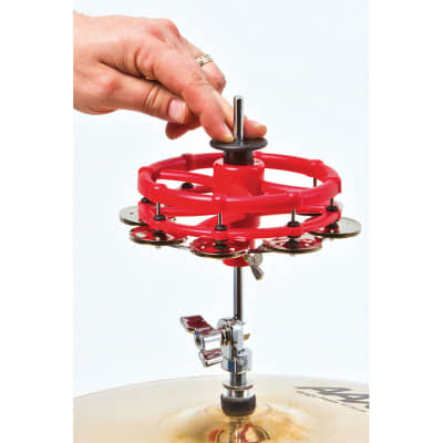 Latin Percussion LP193 Click HiHat Tambourine Steel Jingles image 2