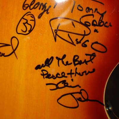 2004  Signed American English Louise Harrison Jay Turser Left Hand Beatle Bass Grover Tuners Gigbag image 11