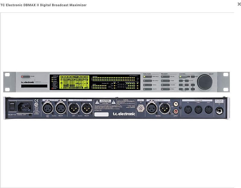 TC Electronic DBMAX II Digital Broadcast Maximizer