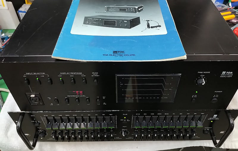 TOA Vintage R-11SA Spectrum Analyser + RE-12 EQ Quasi-Parametric ½ Octave  to repair (Japan)