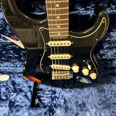 Fender Custom Shop Dual Mag II Stratocaster Relic 2020 - Black over 3-Color Sunburst image 15
