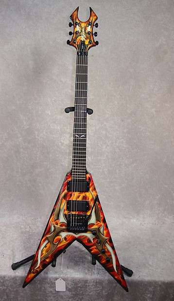 B.C. Rich BC Rich KKV Kerry King V guitar signed by Slayer