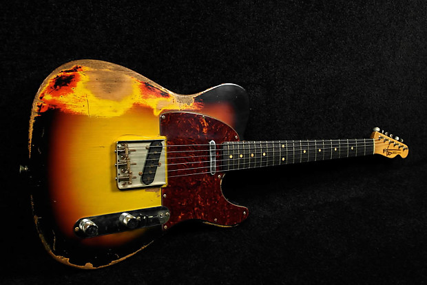 Rebel Relic 61 T Series Heavy Relic Telecaster Fender Custom Shop 3 Tone Sunburst Serial 62161