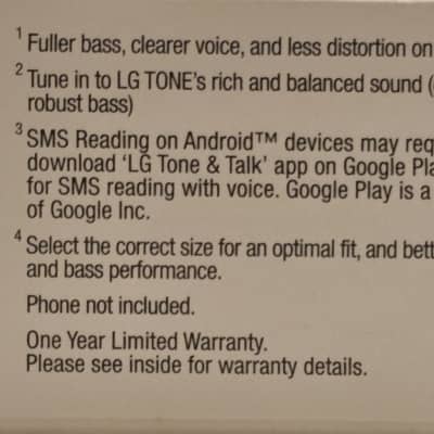 LG LG TONE PRO Premium Wireless 🛜 Stereo Headset in Original Packaging image 7