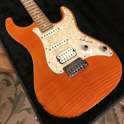 2001 Melancon Classic Artist (S) Flame Orange with Matching Headstock for sale