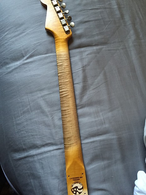 Musikraft Stratocaster Neck with 4A Grade Flame Maple! MJT