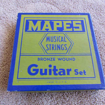 Mapes String Box Vintage 1950's/1960's Era With 3 Strings Cool Case Candy For Vintage Guitars image 1