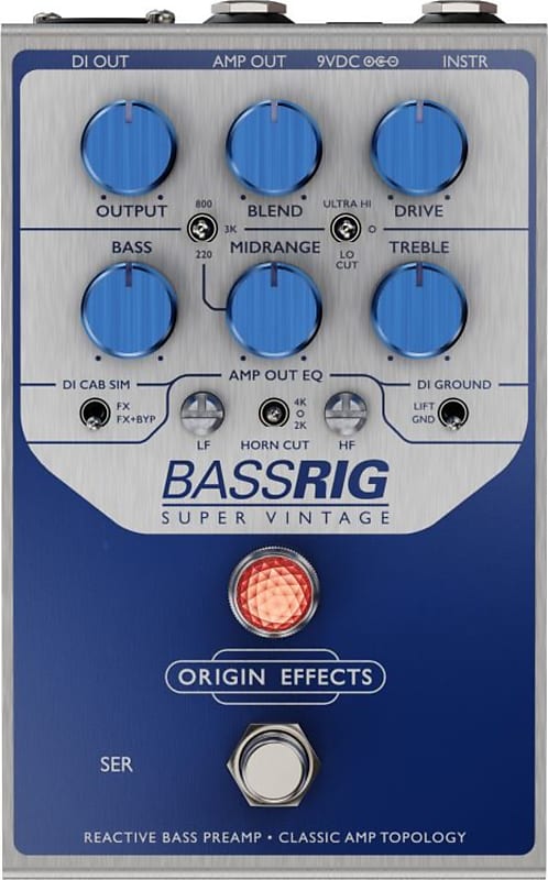 Origin Effects BASSRIG Super Vintage Bass Preamp Effects Pedal image 1
