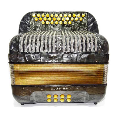 Almost Unused Hohner Club llB Diatonic Squeezebox Button Accordion German Garmon Straps Case 2016, Rare High-Quality Harmonica, Amazing sound! image 4