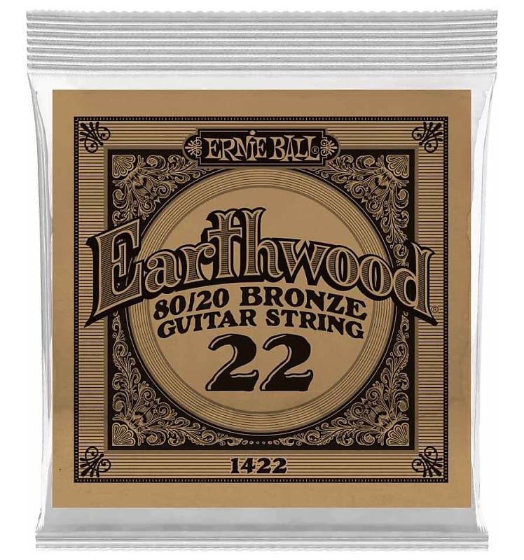 Ernie Ball P01422 .022 Earthwood 80/20 Bronze Acoustic Guitar String image 1