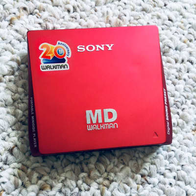 Immagine Sony MZ-E75 Walkman MiniDisc Player, Super Rare Red ! Excellent Working ! - 14